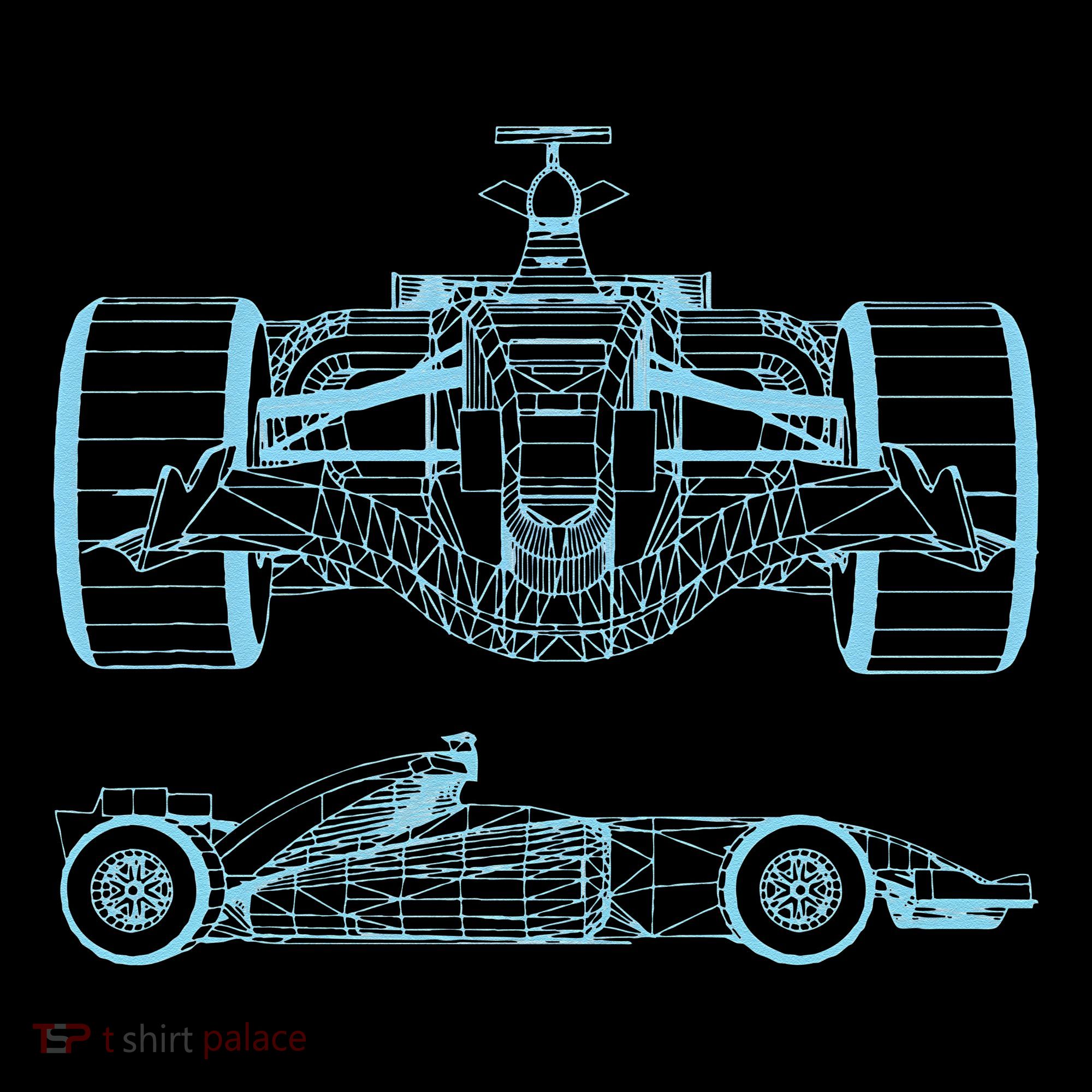 Formula Racing Car Silhouette Mechanical Engineering draw Tank Top