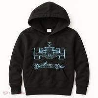 Formula Racing Car Silhouette Mechanical Engineering draw Kids Hoodie thumb 0
