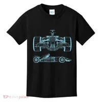 Formula Racing Car Silhouette Mechanical Engineering draw Kids T-Shirt thumb 0
