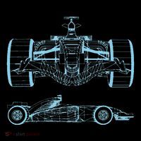Formula Racing Car Silhouette Mechanical Engineering draw Kids T-Shirt thumb 4