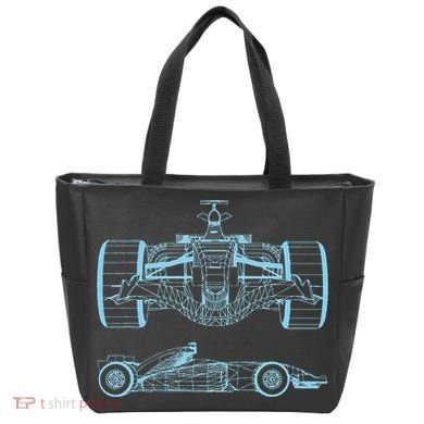 Formula Racing Car Silhouette Mechanical Engineering draw Tote Bag
