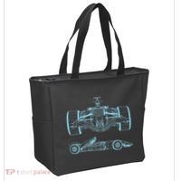 Formula Racing Car Silhouette Mechanical Engineering draw Tote Bag thumb 2