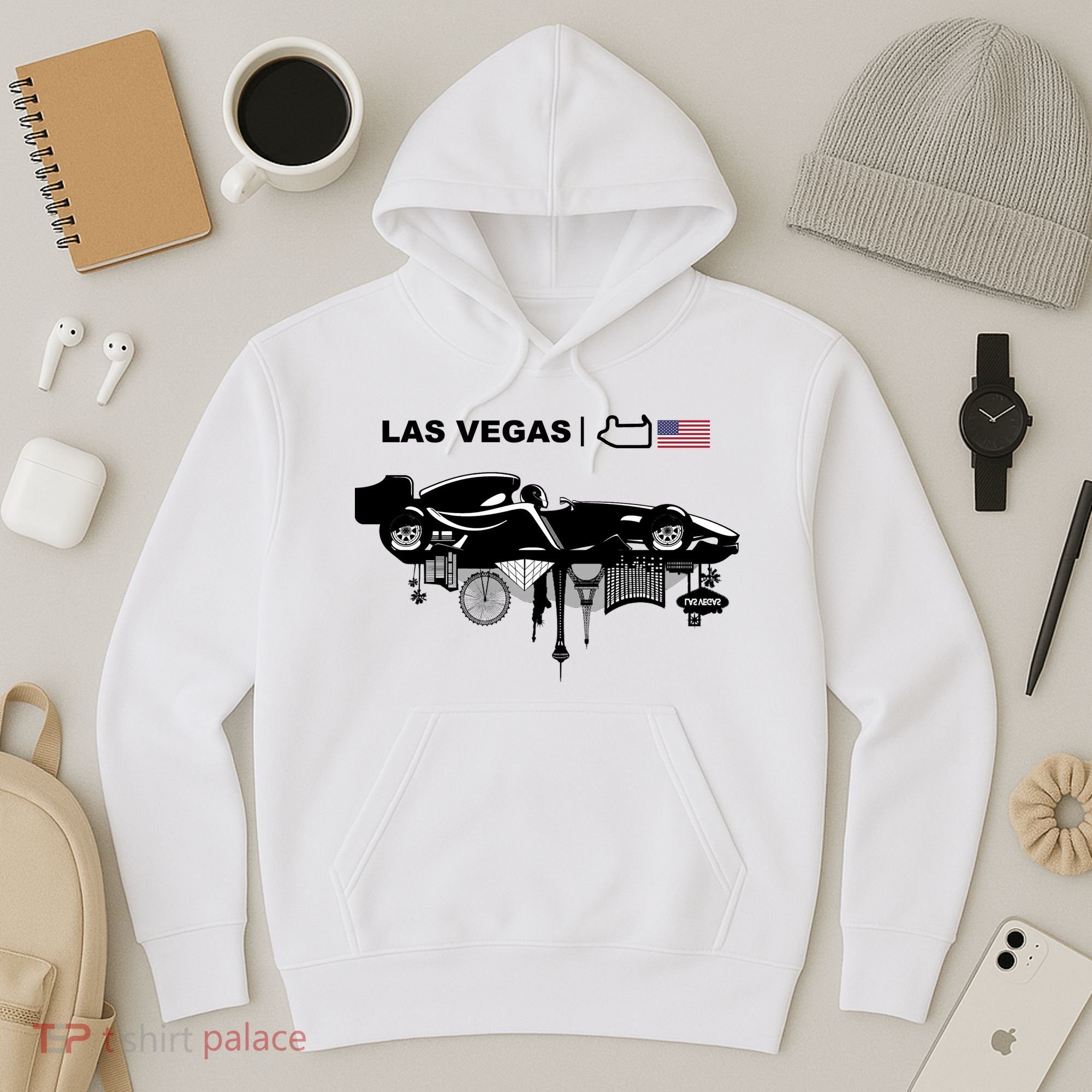 Formula Racing Car Las Vegas Circuit Usa Hoodie