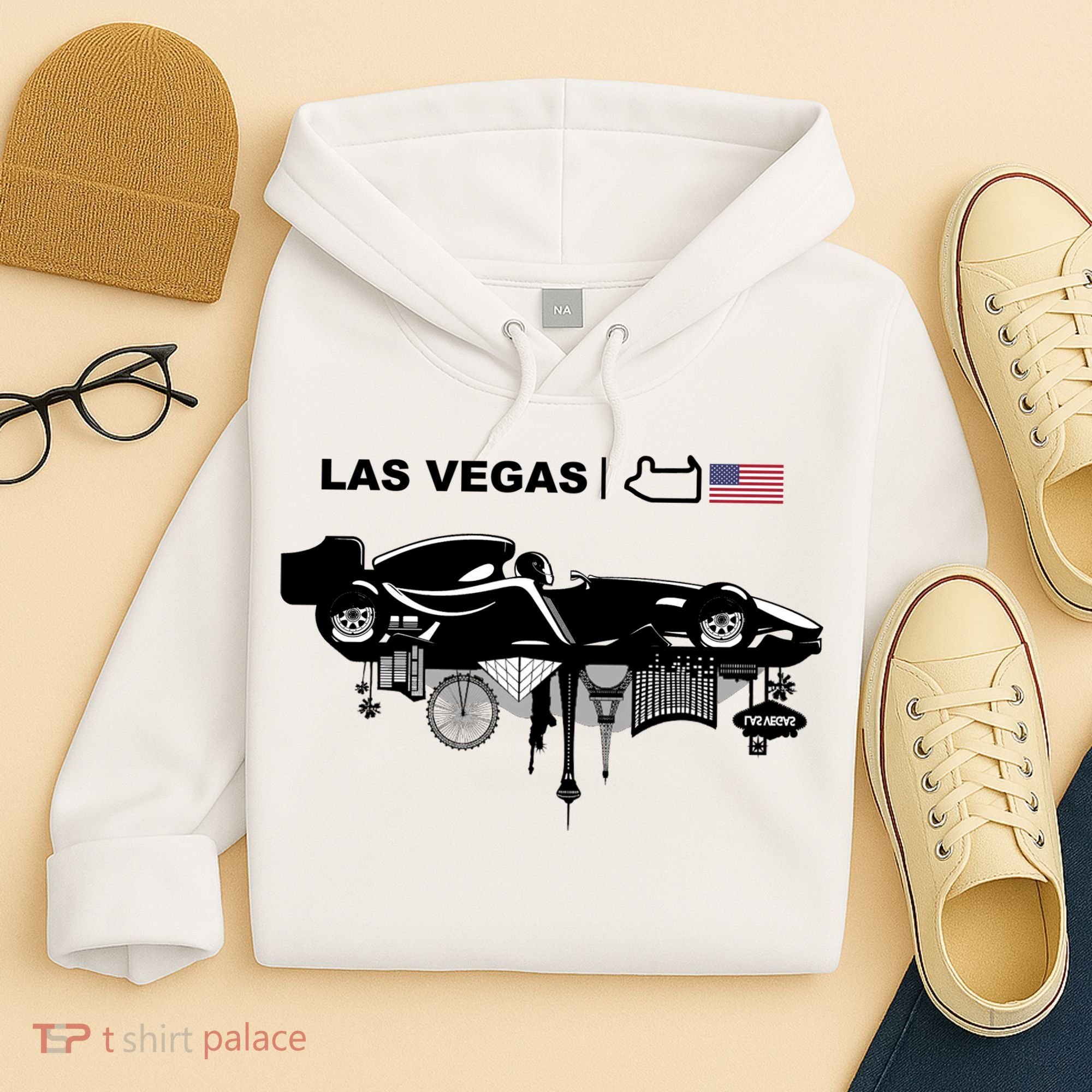 Formula Racing Car Las Vegas Circuit Usa Hoodie