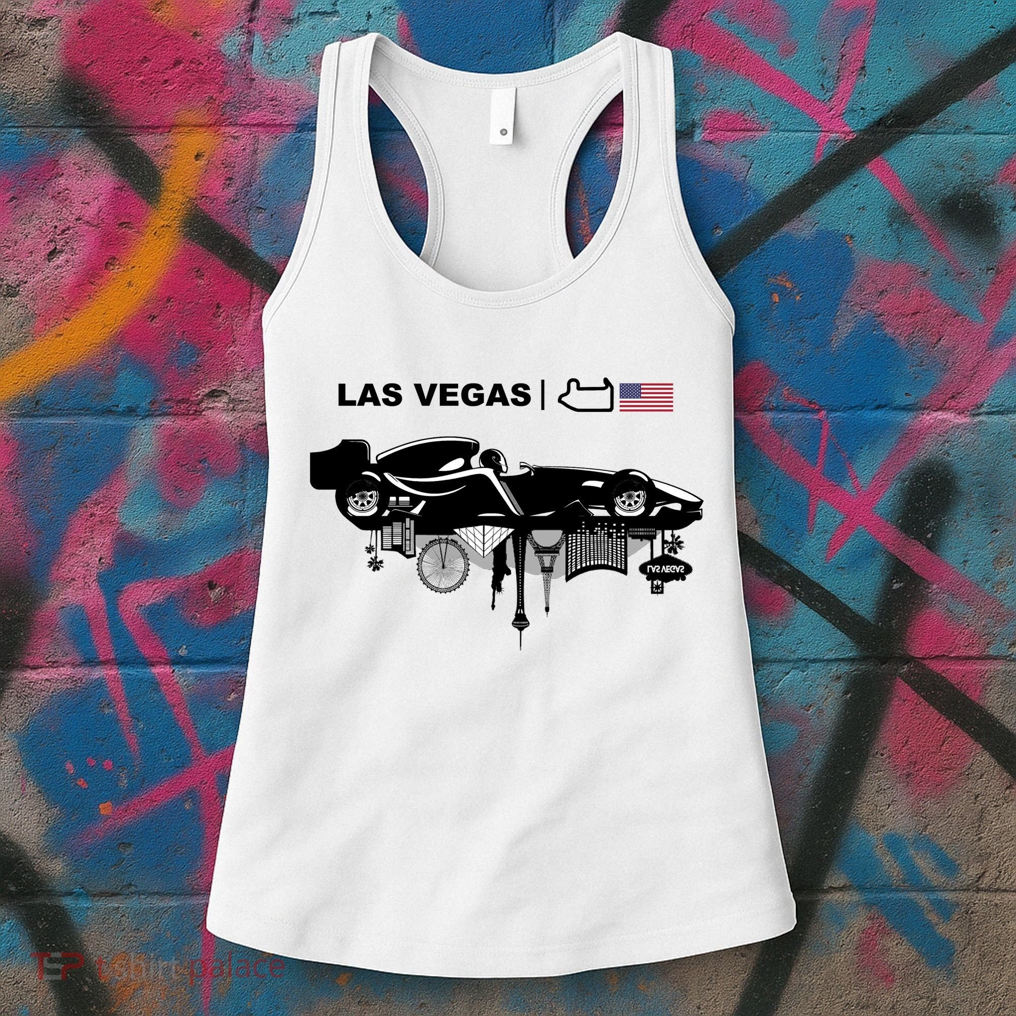Formula Racing Car Las Vegas Circuit Usa Women's Tank Top