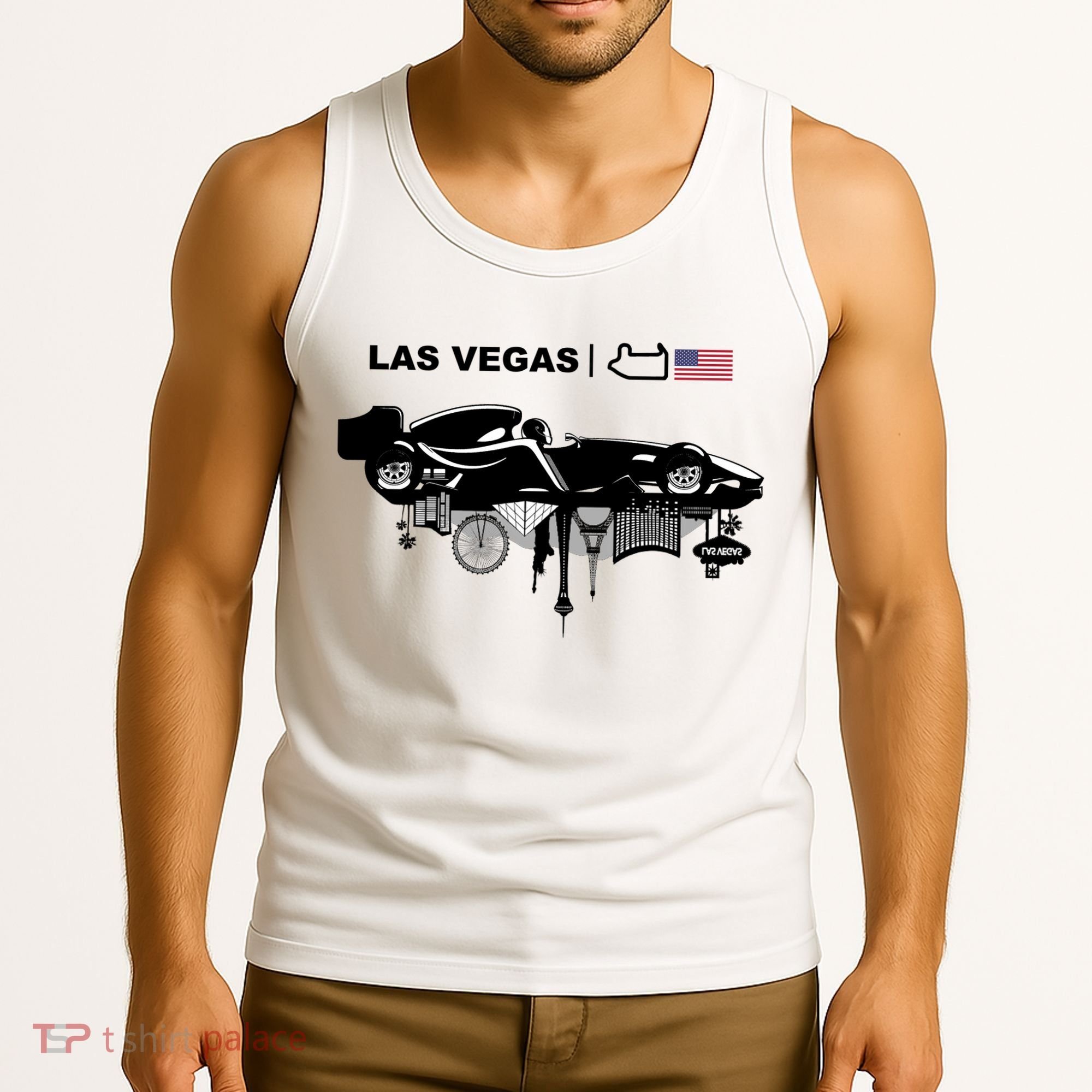 Formula Racing Car Las Vegas Circuit Usa Tank Top