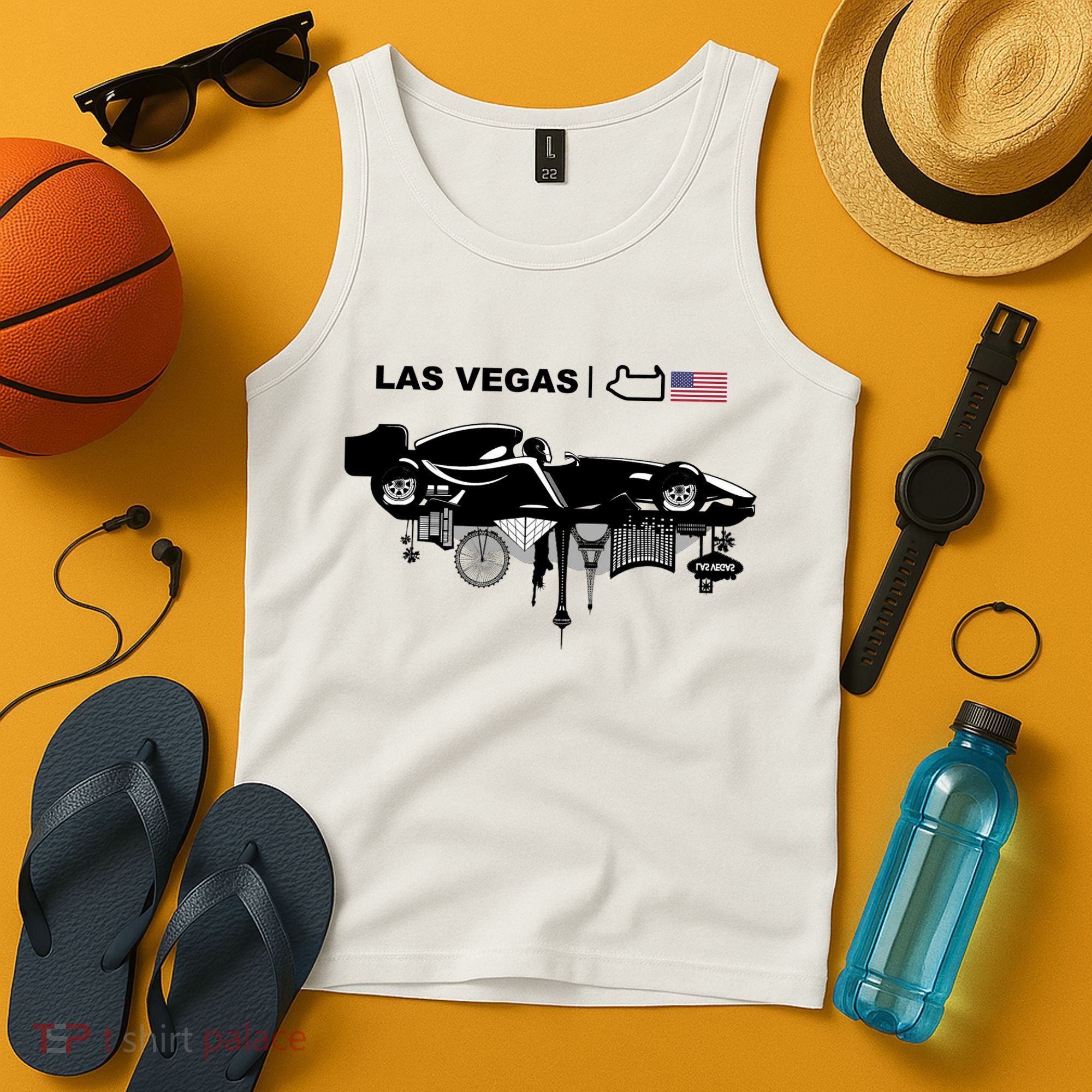 Formula Racing Car Las Vegas Circuit Usa Tank Top