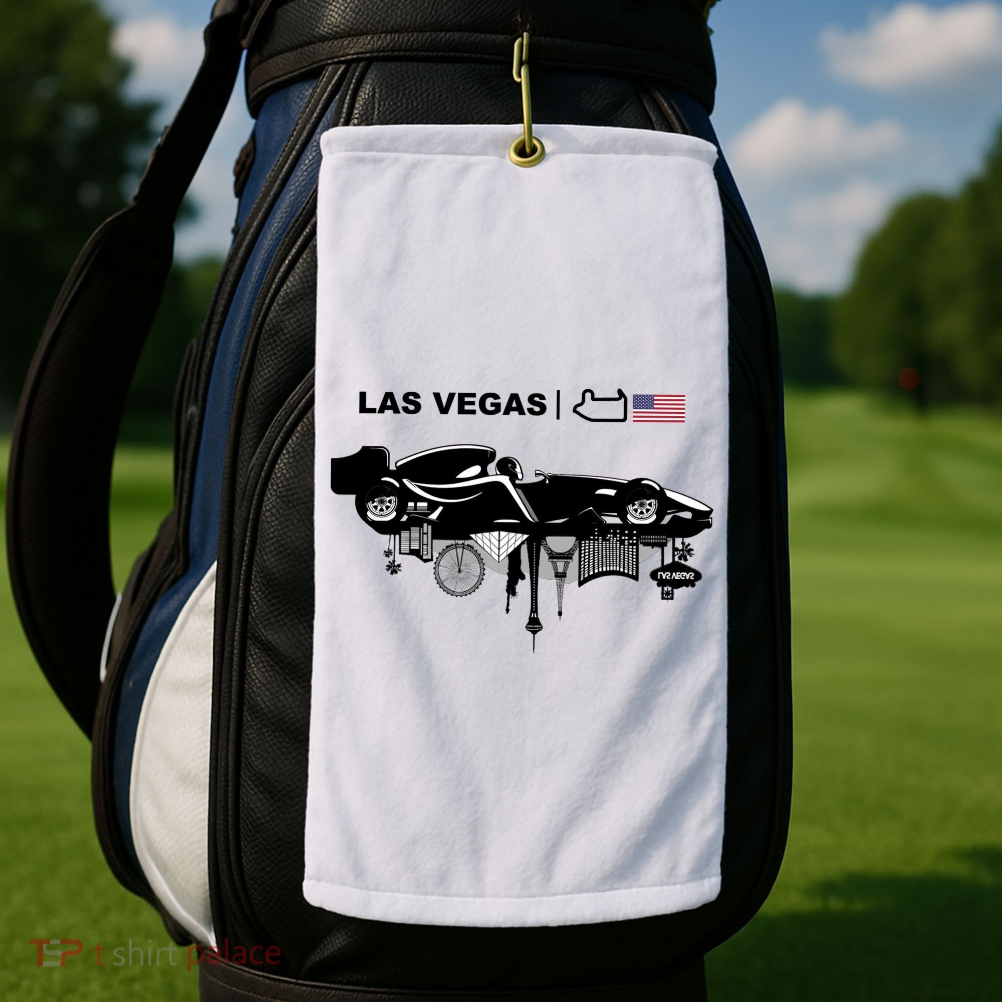Formula Racing Car Las Vegas Circuit Usa Golf Towel
