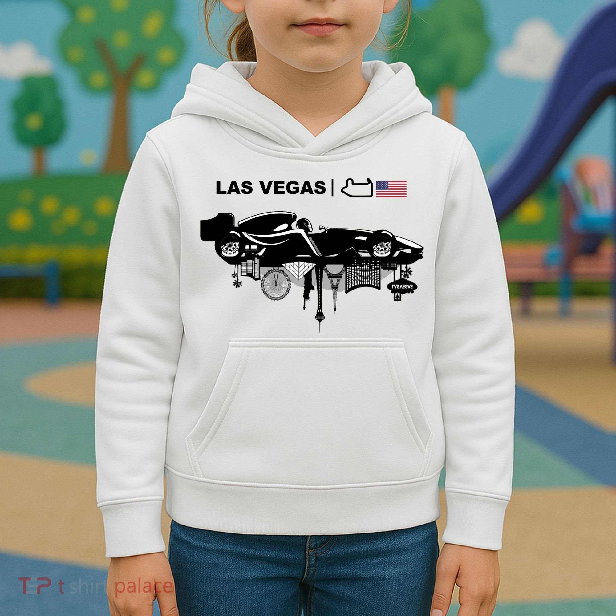 Formula Racing Car Las Vegas Circuit Usa Kids Hoodie