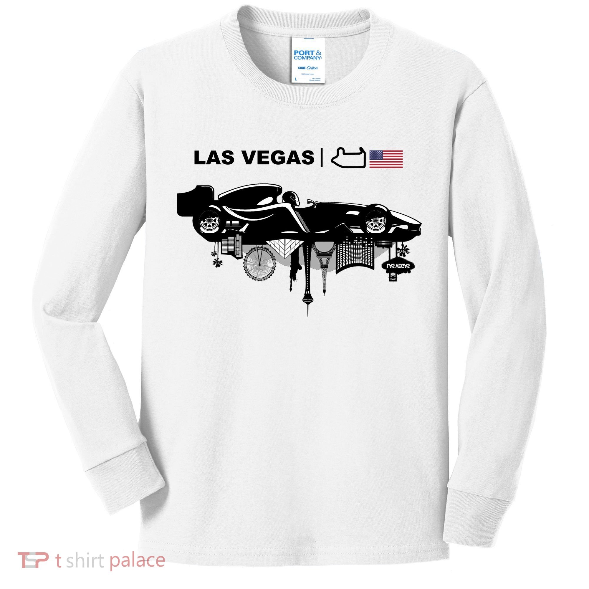 Formula Racing Car Las Vegas Circuit Usa Kids Long Sleeve Shirt