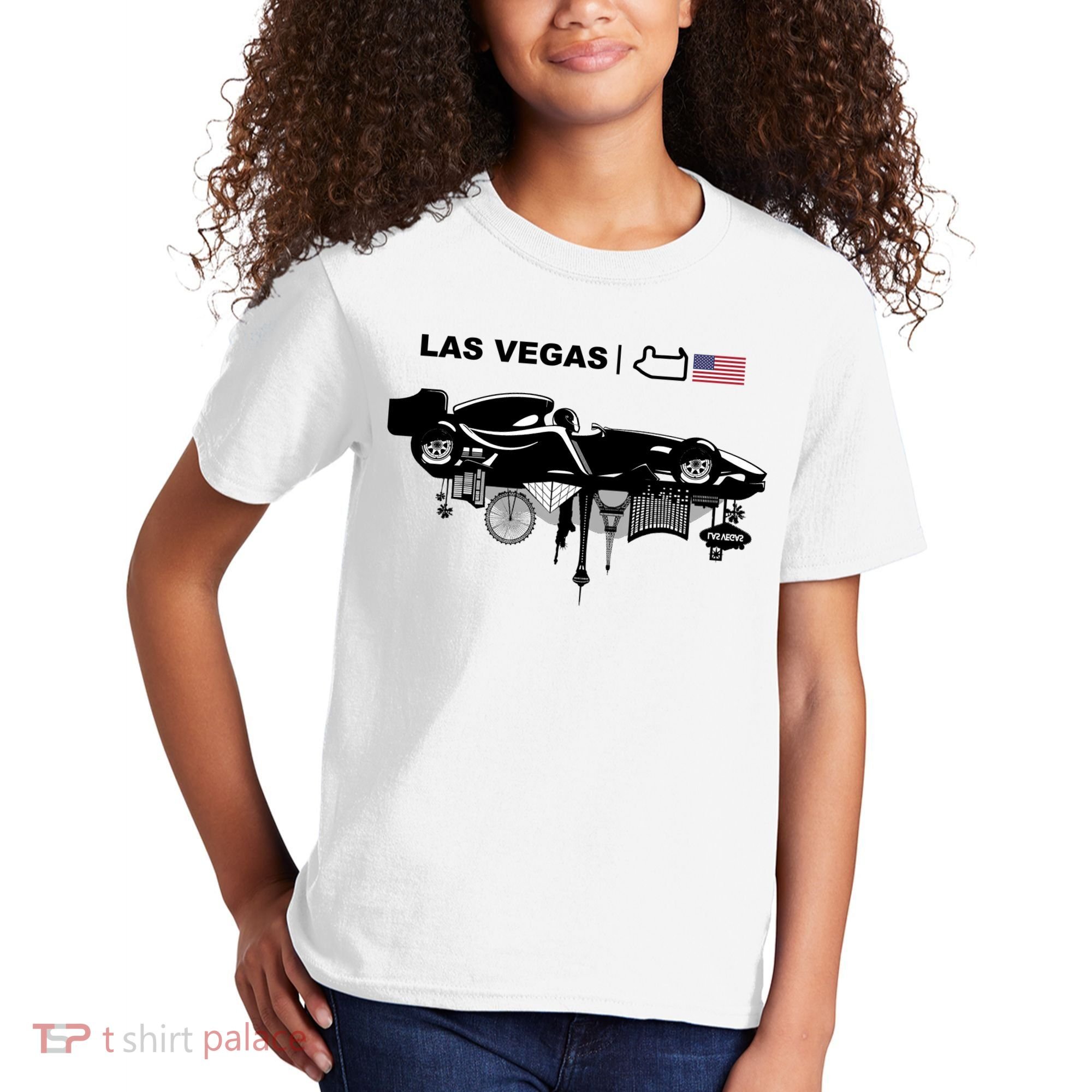 Formula Racing Car Las Vegas Circuit Usa Kids T-Shirt