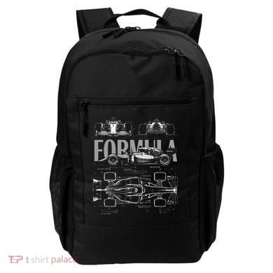 Formula Racing Car Silhouette Mechanical Engineering Design Backpack