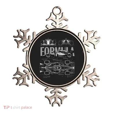 Formula Racing Car Silhouette Mechanical Engineering Design Ornament
