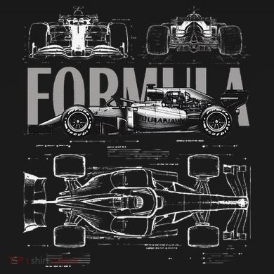 Formula Racing Car Silhouette Mechanical Engineering Design Tie-Dye T-Shirt