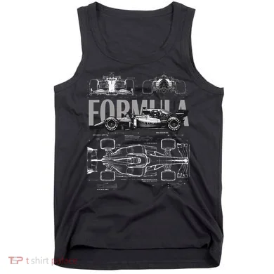Formula Racing Car Silhouette Mechanical Engineering Design Tank Top