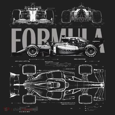 Formula Racing Car Silhouette Mechanical Engineering Design Kids Long Sleeve Plaid Pajama Set