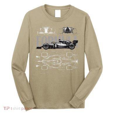Formula Racing Car Silhouette Mechanical Engineering Design Long Sleeve Shirt