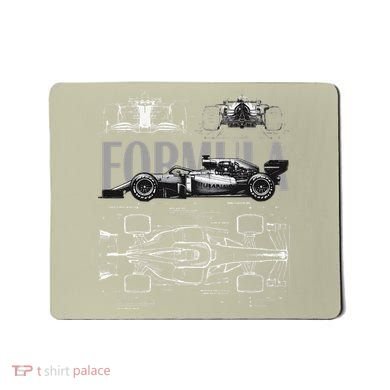 Formula Racing Car Silhouette Mechanical Engineering Design Mousepad