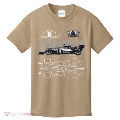 Formula Racing Car Silhouette Mechanical Engineering Design Kids T-Shirt