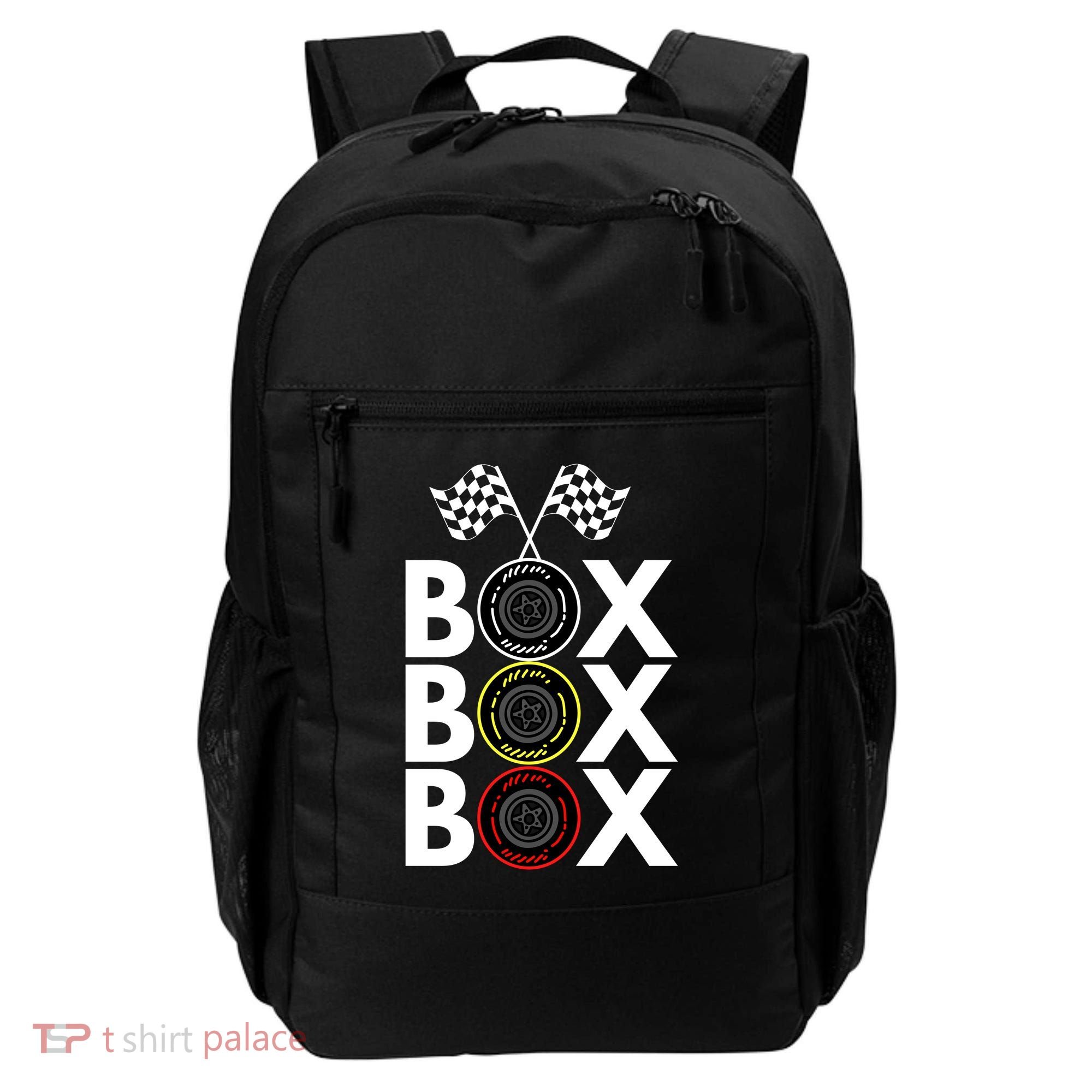 Formula Racing Car Box Box Box Radio Call To PitBox Car Race Formula Racing Backpack