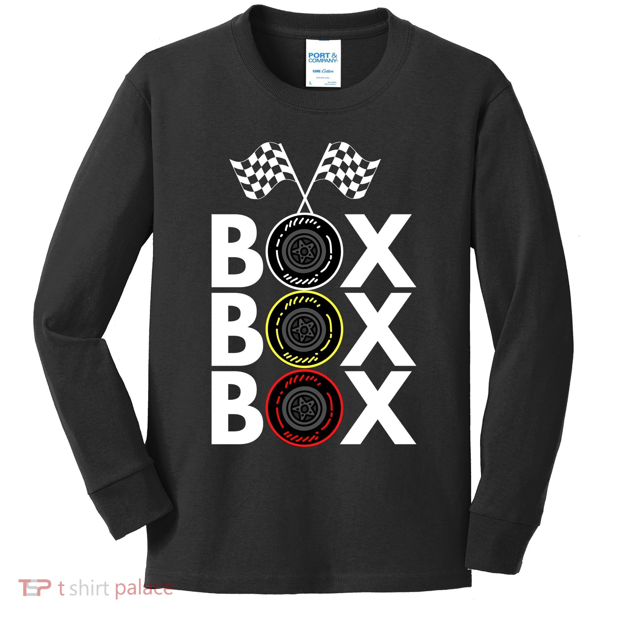 Formula Racing Car Box Box Box Radio Call To PitBox Car Race Formula Racing Kids Long Sleeve Shirt