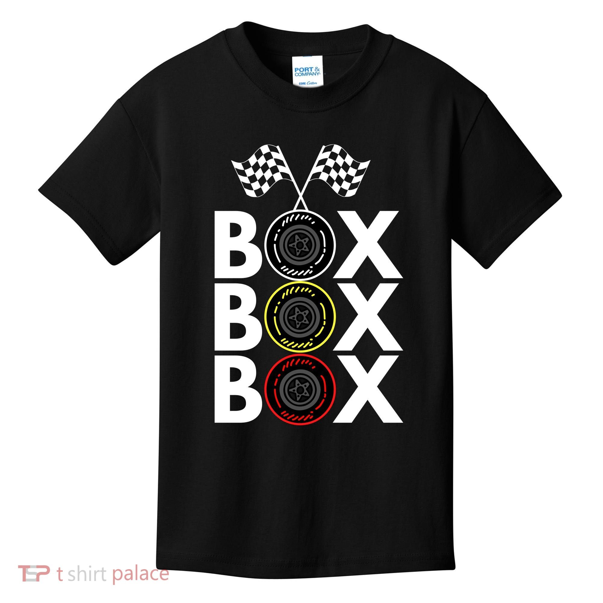 Formula Racing Car Box Box Box Radio Call To PitBox Car Race Formula Racing Kids T-Shirt