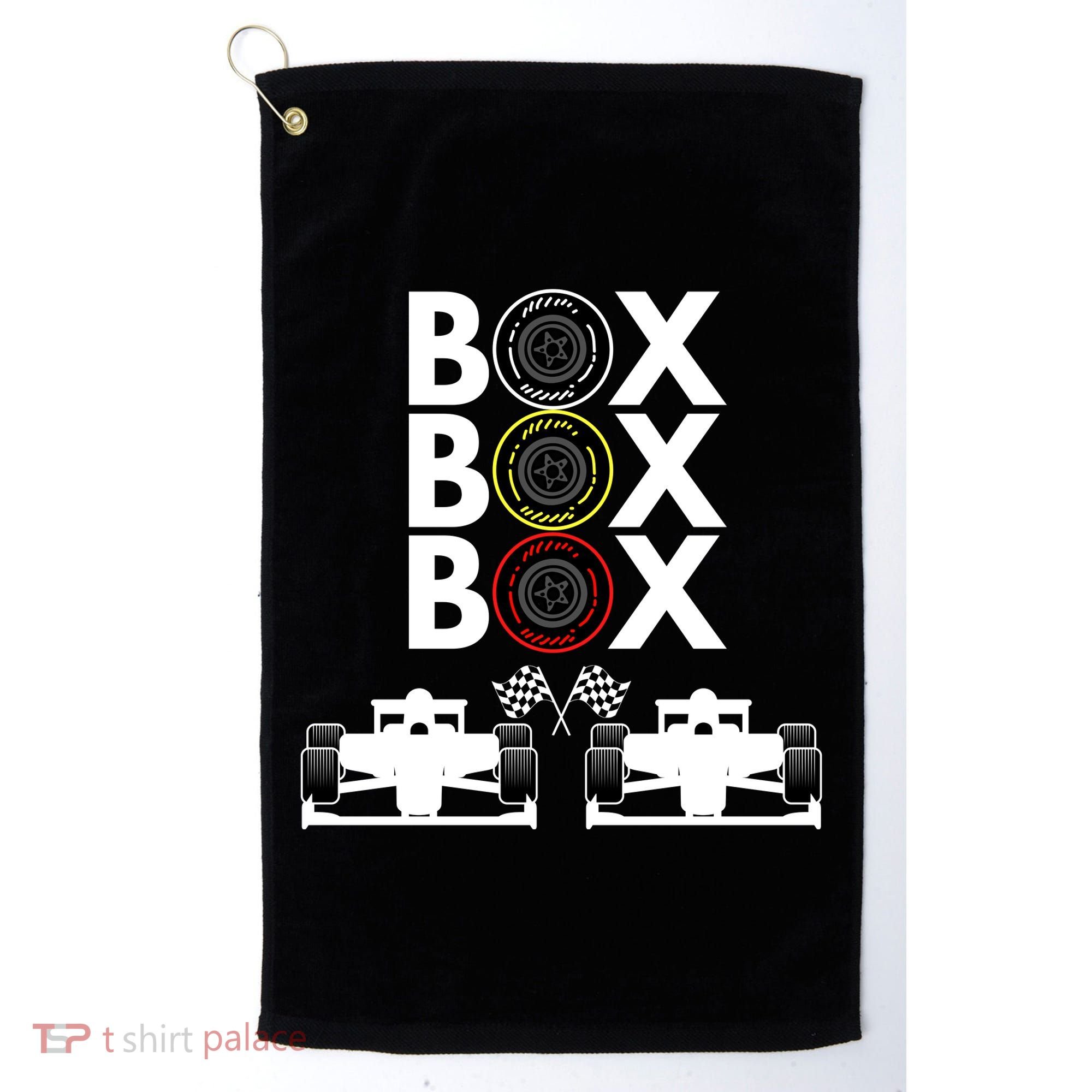 Formula Racing Car Box Box Box Formula Racing Radio Call To PitBox Car Race Golf Towel