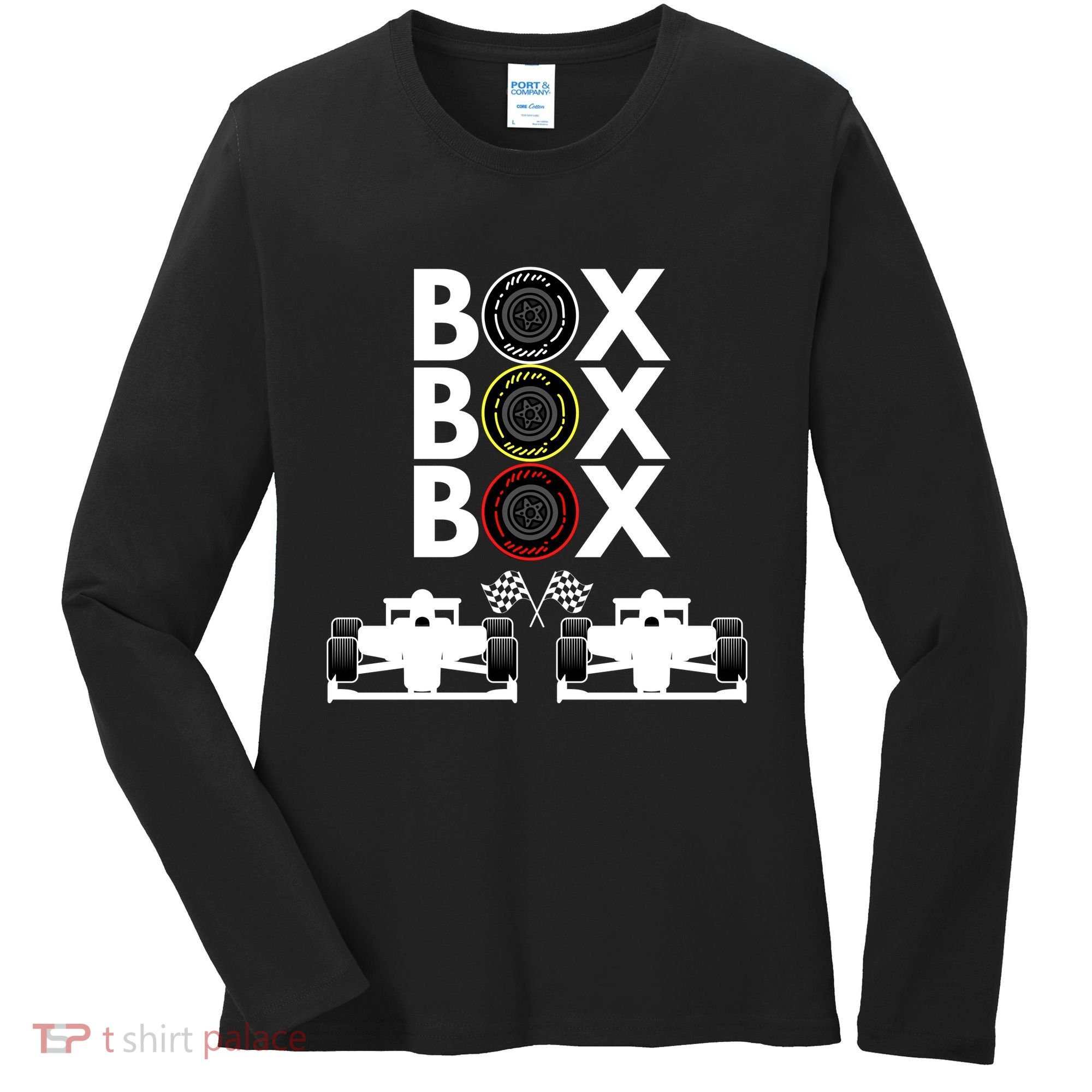 Formula Racing Car Box Box Box Formula Racing Radio Call To PitBox Car Race Women's Long Sleeve Shirt