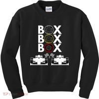 Formula Racing Car Box Box Box Formula Racing Radio Call To PitBox Car Race Kids Sweatshirt thumb 0
