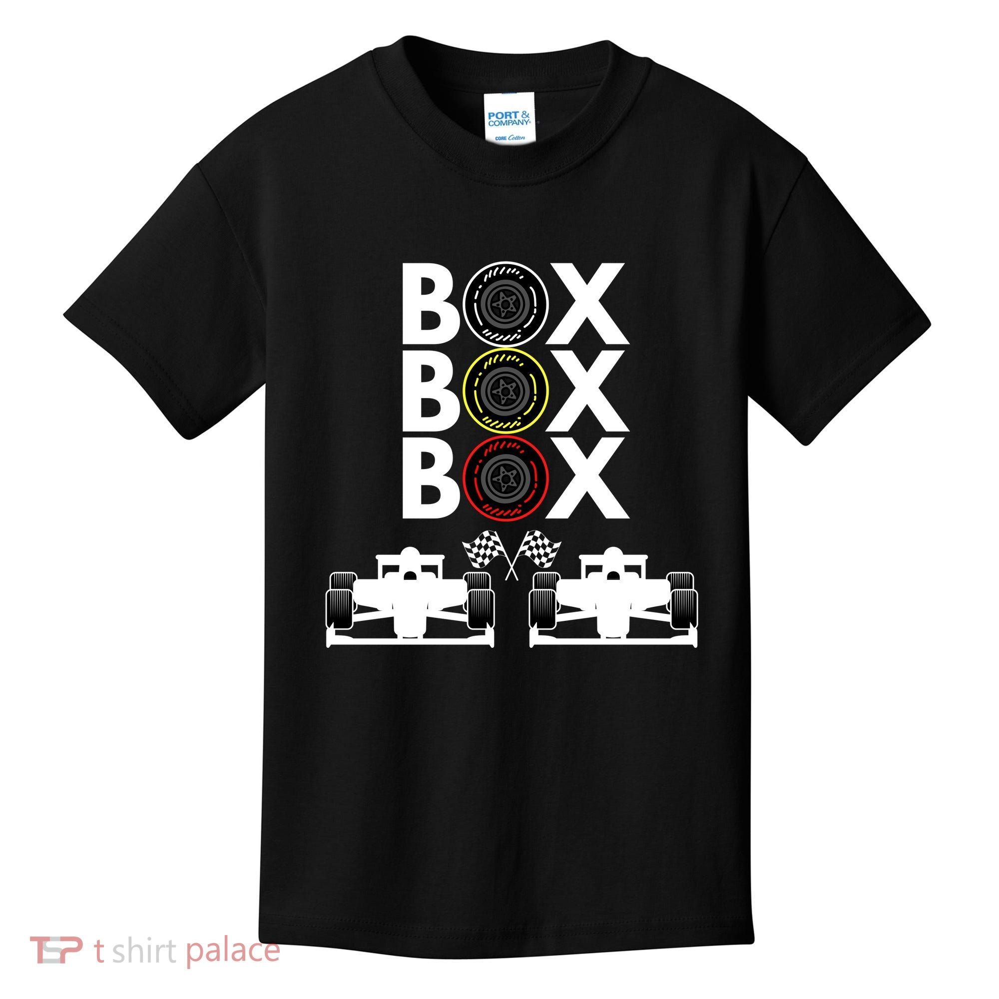 Formula Racing Car Box Box Box Formula Racing Radio Call To PitBox Car Race Kids T-Shirt