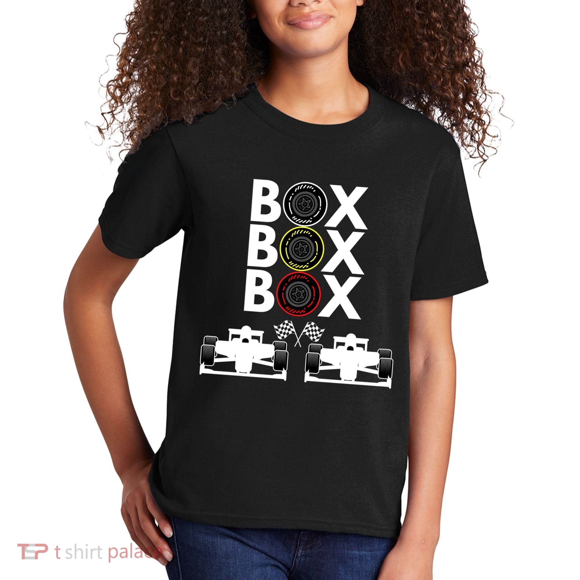 Formula Racing Car Box Box Box Formula Racing Radio Call To PitBox Car Race Kids T-Shirt