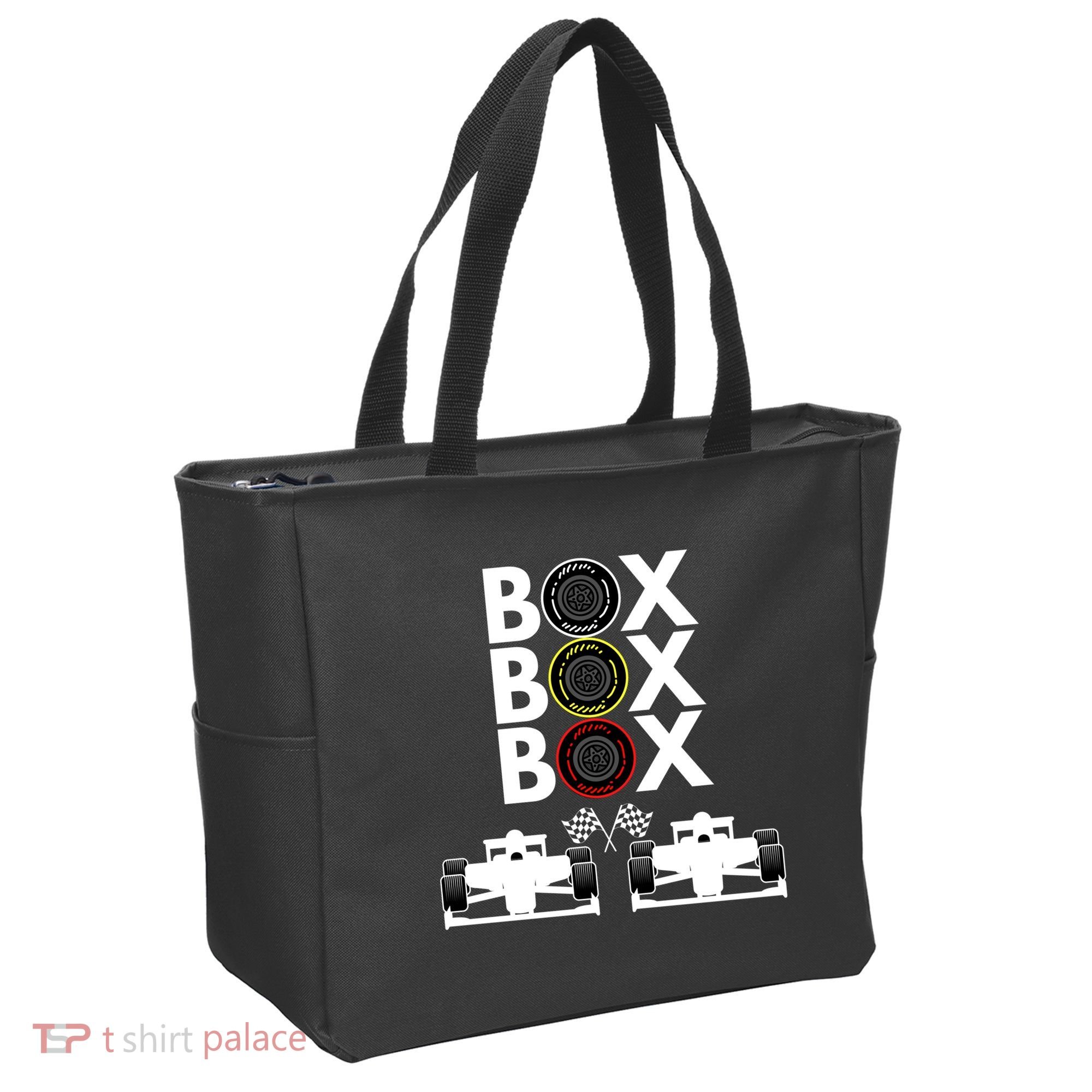 Formula Racing Car Box Box Box Formula Racing Radio Call To PitBox Car Race Tote Bag