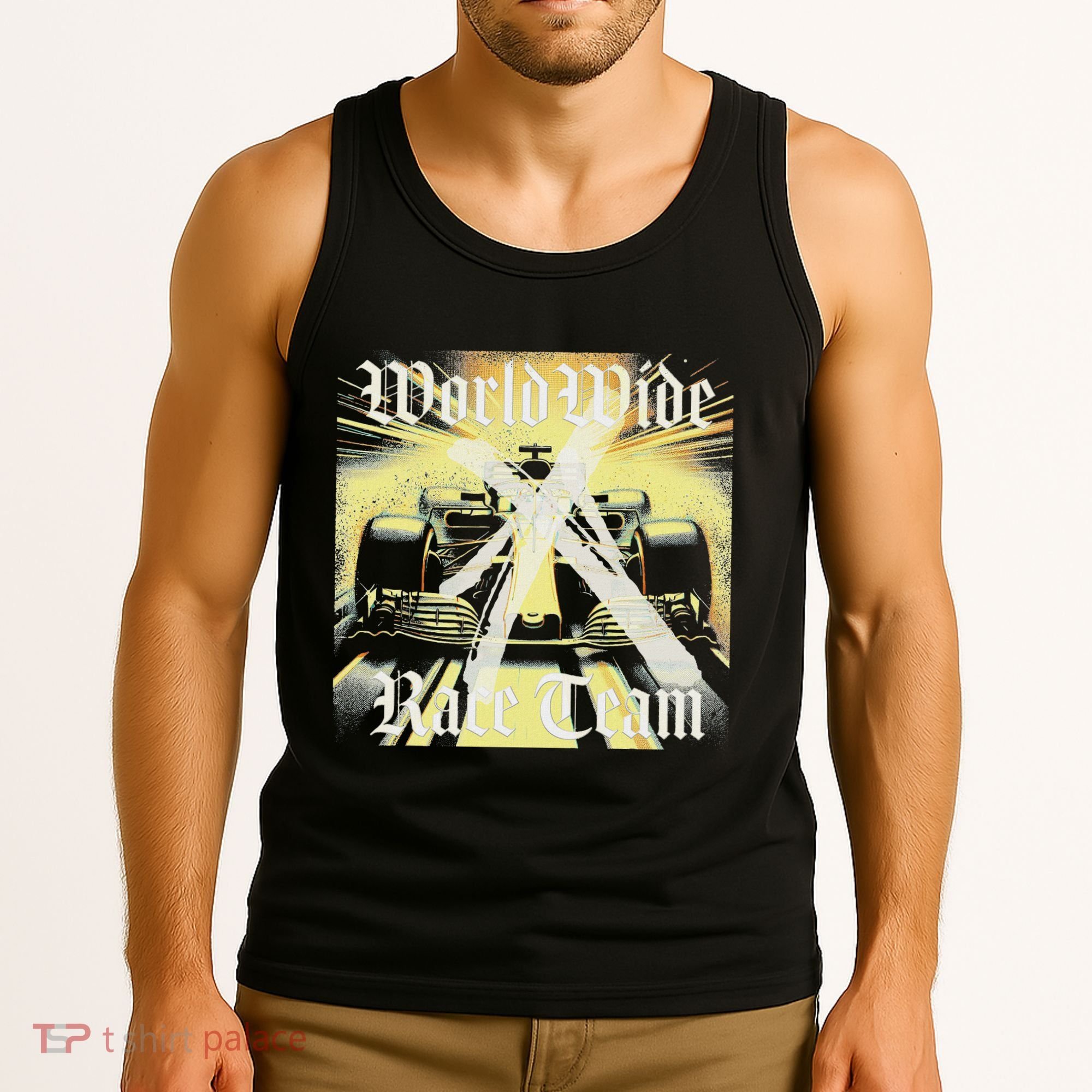 Formula Race Car Single Seat Fast Circuit Bahrain 1 Champion Tank Top