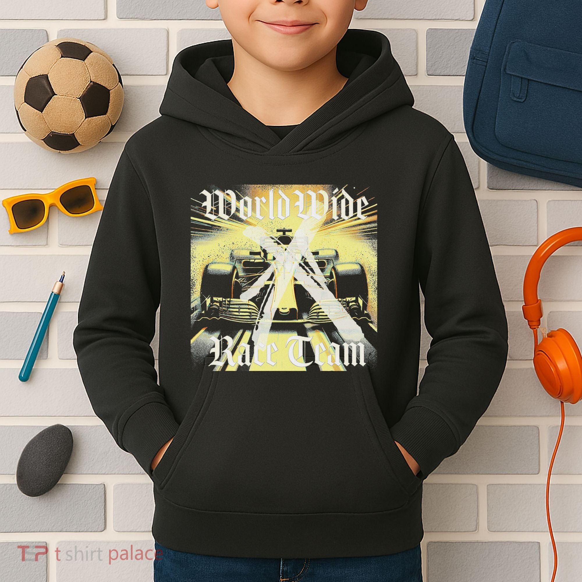 Formula Race Car Single Seat Fast Circuit Bahrain 1 Champion Kids Hoodie