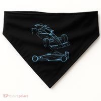 Formula Racing Car Silhouette Mechanic Car Guys USA-Made Doggie Bandana thumb 0