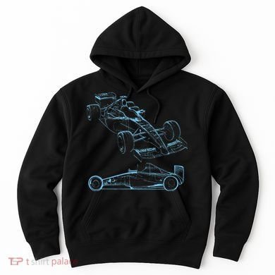 Formula Racing Car Silhouette Mechanic Car Guys Hoodie