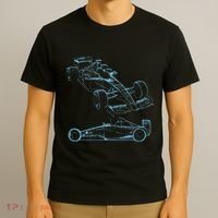 Formula Racing Car Silhouette Mechanic Car Guys T-Shirt thumb 3
