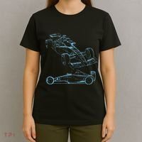 Formula Racing Car Silhouette Mechanic Car Guys T-Shirt thumb 4