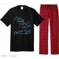 Formula Racing Car Silhouette Mechanic Car Guys Pajama Set thumb 0