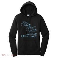 Formula Racing Car Silhouette Mechanic Car Guys Women's Hoodie thumb 0