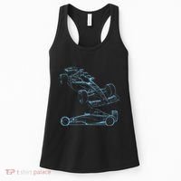 Formula Racing Car Silhouette Mechanic Car Guys Women's Tank Top thumb 0