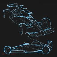 Formula Racing Car Silhouette Mechanic Car Guys Baby Bodysuit thumb 2
