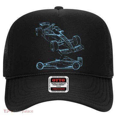 Formula Racing Car Silhouette Mechanic Car Guys Hat