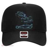 Formula Racing Car Silhouette Mechanic Car Guys Hat thumb 0