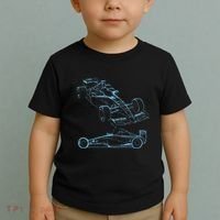 Formula Racing Car Silhouette Mechanic Car Guys Toddler T-Shirt thumb 2
