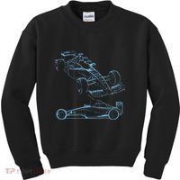 Formula Racing Car Silhouette Mechanic Car Guys Kids Sweatshirt thumb 0