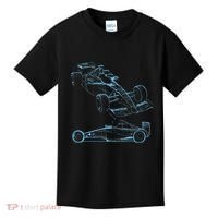 Formula Racing Car Silhouette Mechanic Car Guys Kids T-Shirt thumb 0