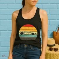Formula Race Car Sunset Retro Driver Racing Fans Women's Tank Top thumb 2