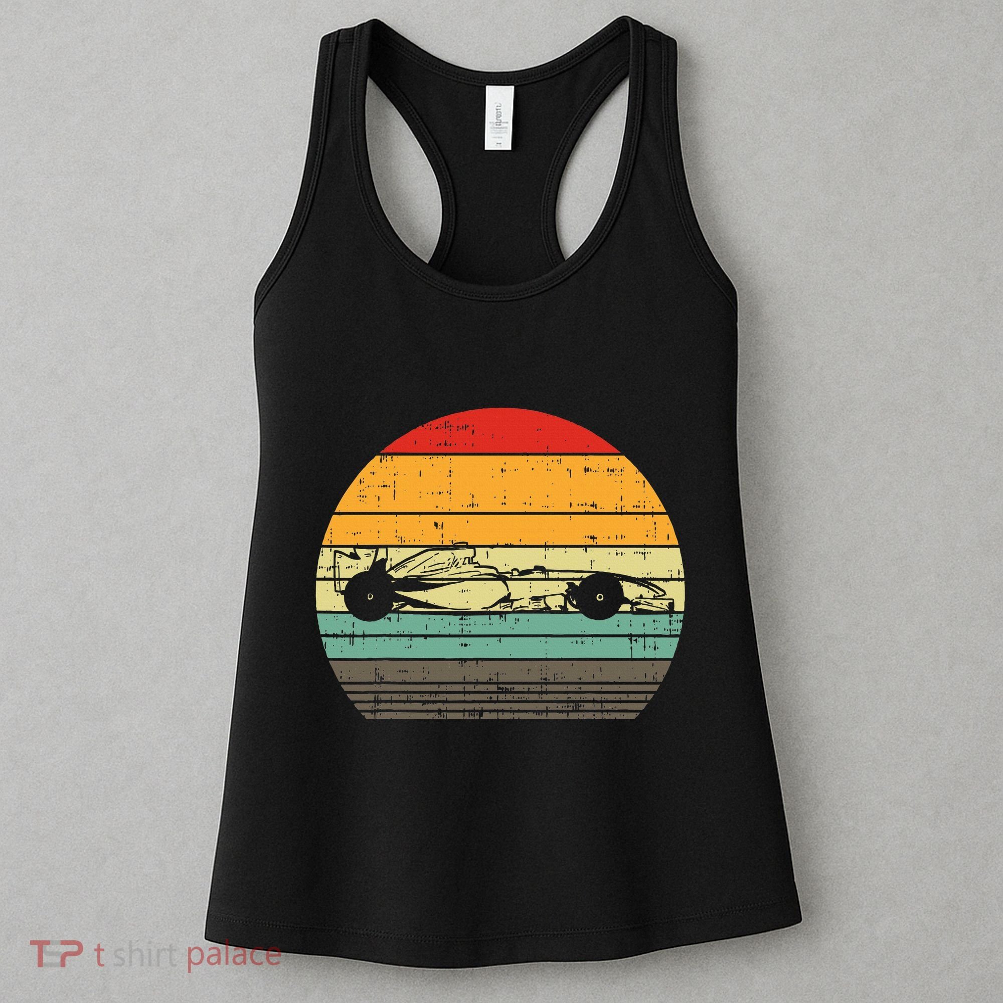 Formula Race Car Sunset Retro Driver Racing Fans Women's Tank Top