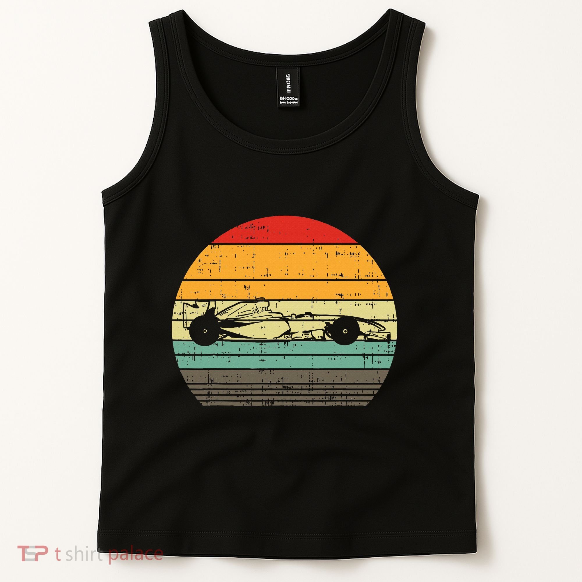Formula Race Car Sunset Retro Driver Racing Fans Tank Top